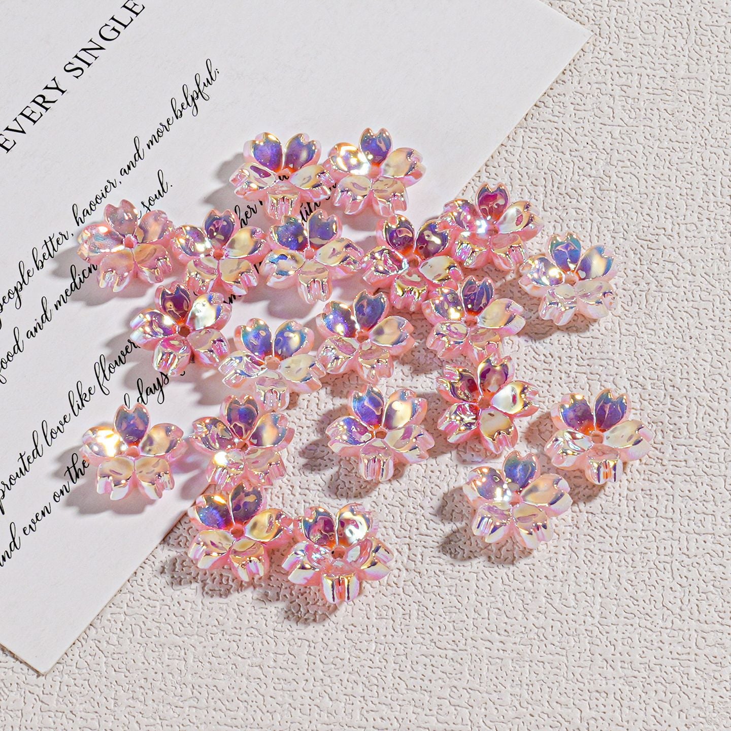 Cherry Blossom Transparent Beaded Hanging Chain Spacer Accessories