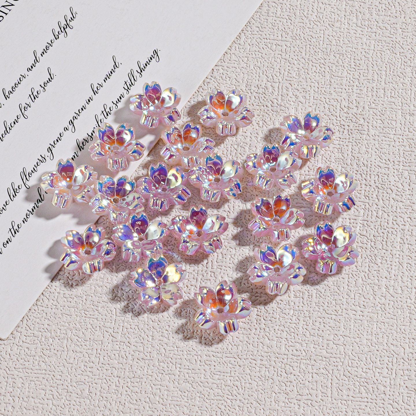 Cherry Blossom Transparent Beaded Hanging Chain Spacer Accessories