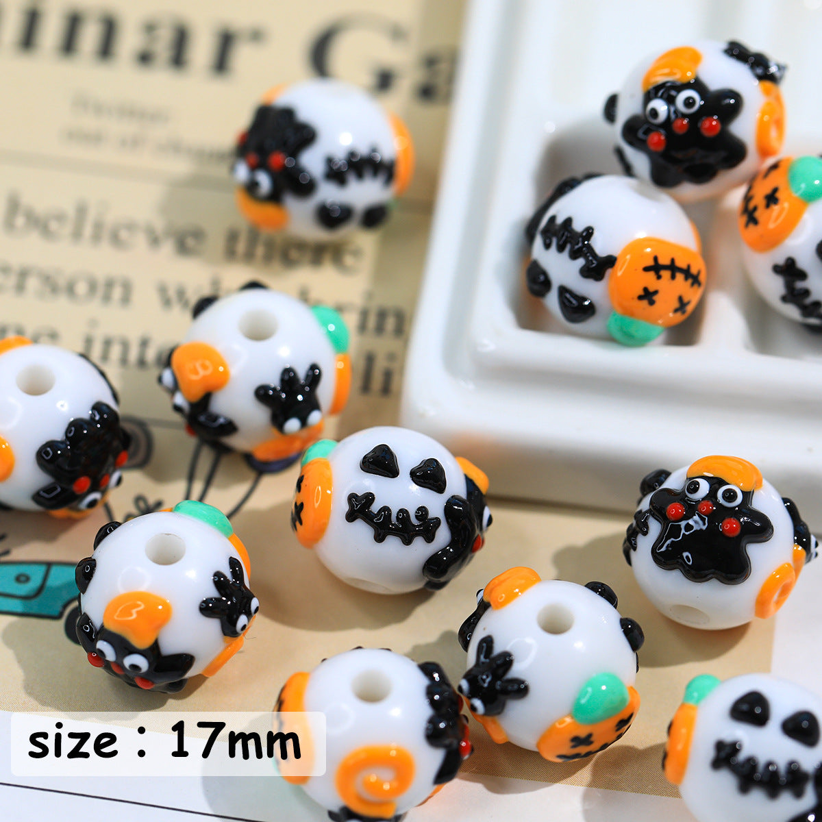 New Halloween Series Hand-Painted Beads DIY