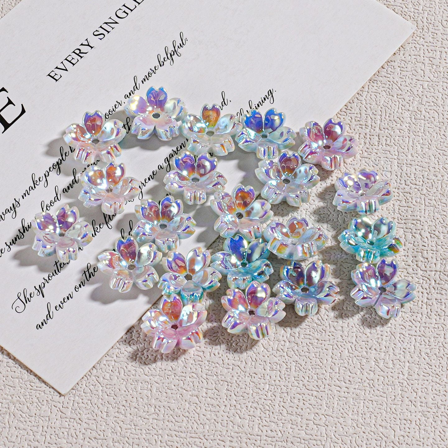 Cherry Blossom Transparent Beaded Hanging Chain Spacer Accessories