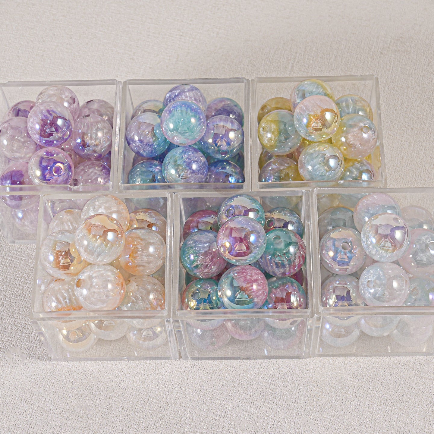 Oil Painting Straight Hole Round Bead DIY