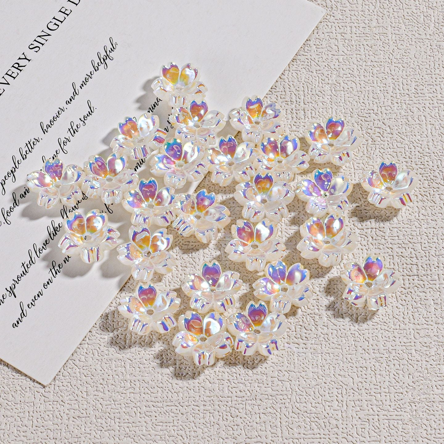 Cherry Blossom Transparent Beaded Hanging Chain Spacer Accessories