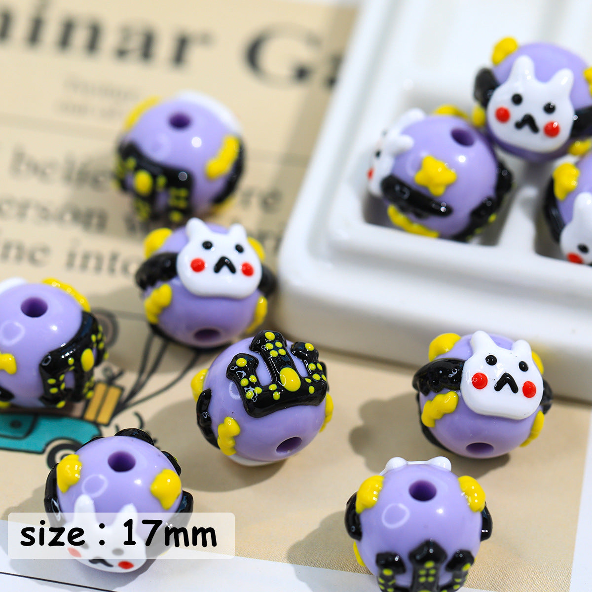 New Halloween Series Hand-Painted Beads DIY