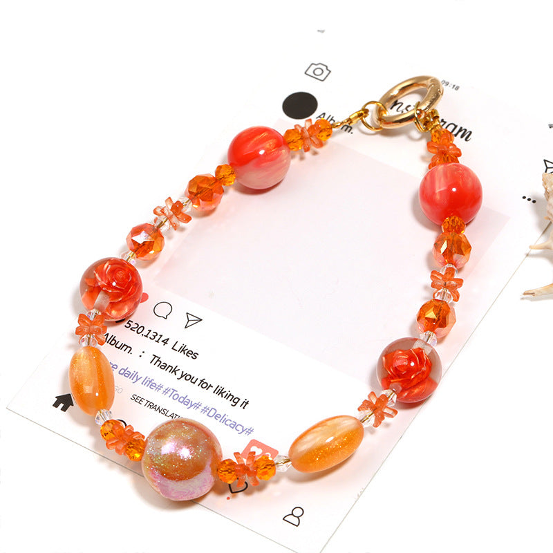 Transparent Rose Flower Beads