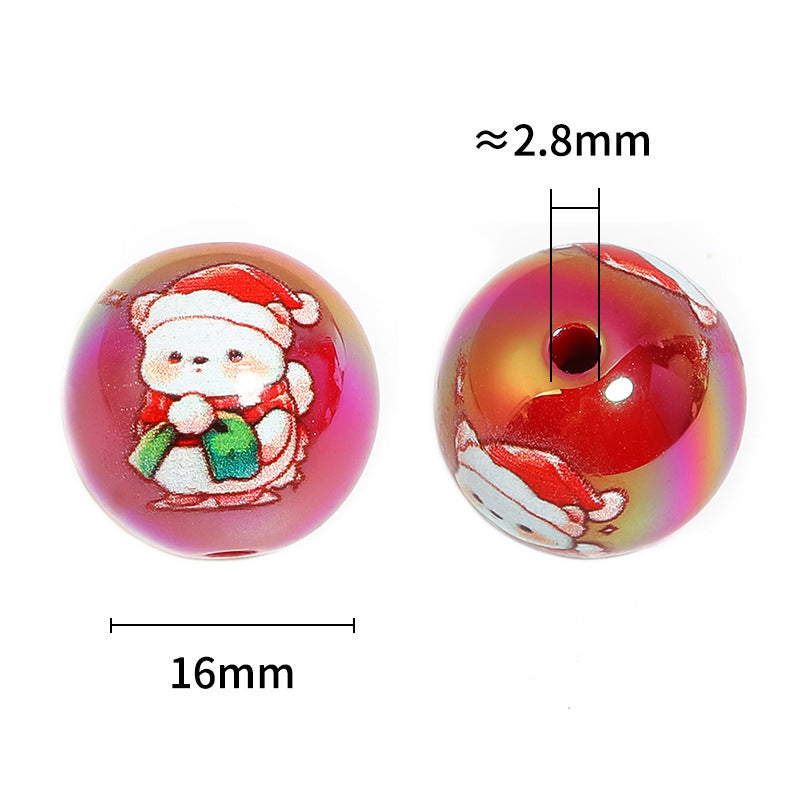 New Acrylic Christmas Colorful Beads DIY