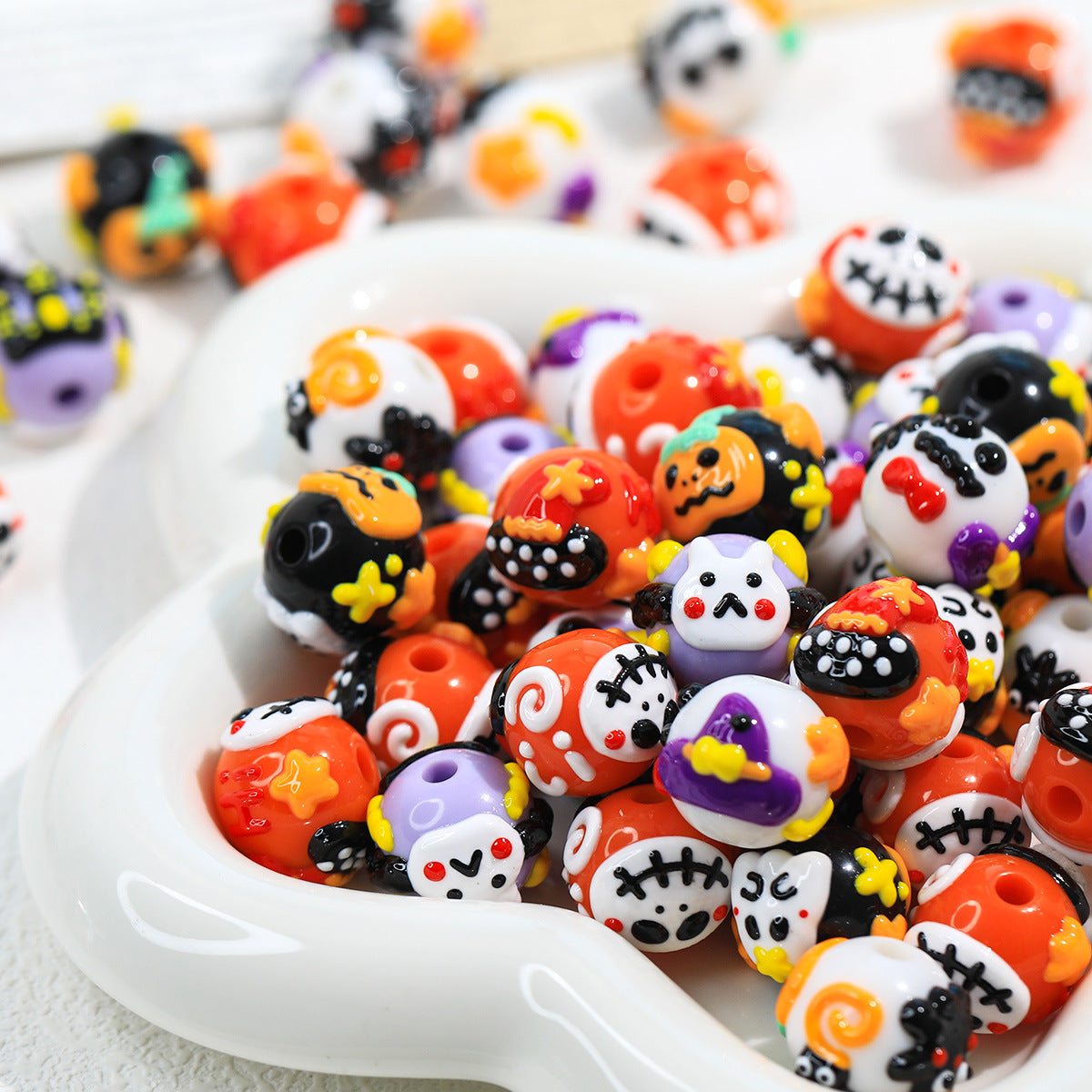 New Halloween Series Hand-Painted Beads DIY