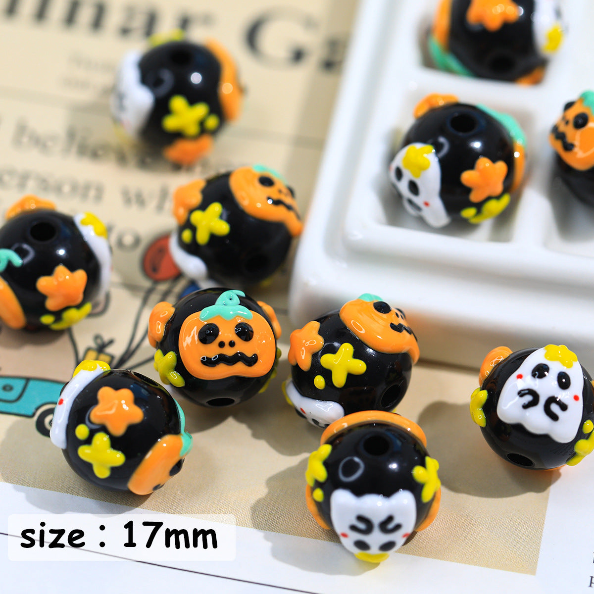 New Halloween Series Hand-Painted Beads DIY