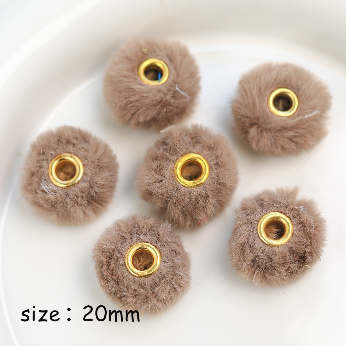 Colorful Perforated Pom Pom Spacer Beads DIY