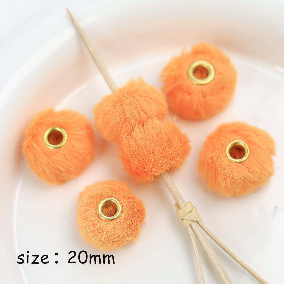 Colorful Perforated Pom Pom Spacer Beads DIY