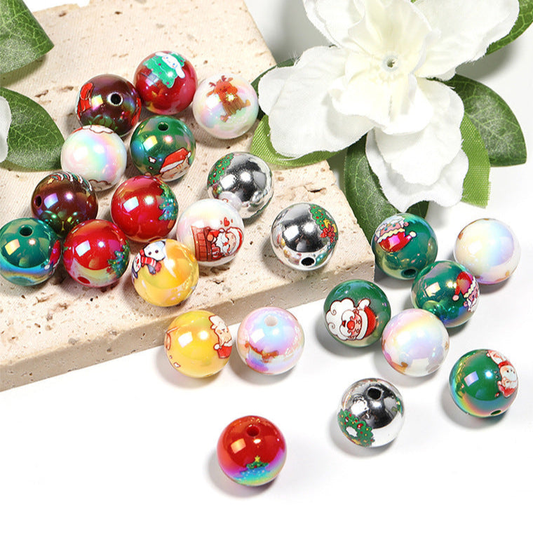New Acrylic Christmas Colorful Beads DIY