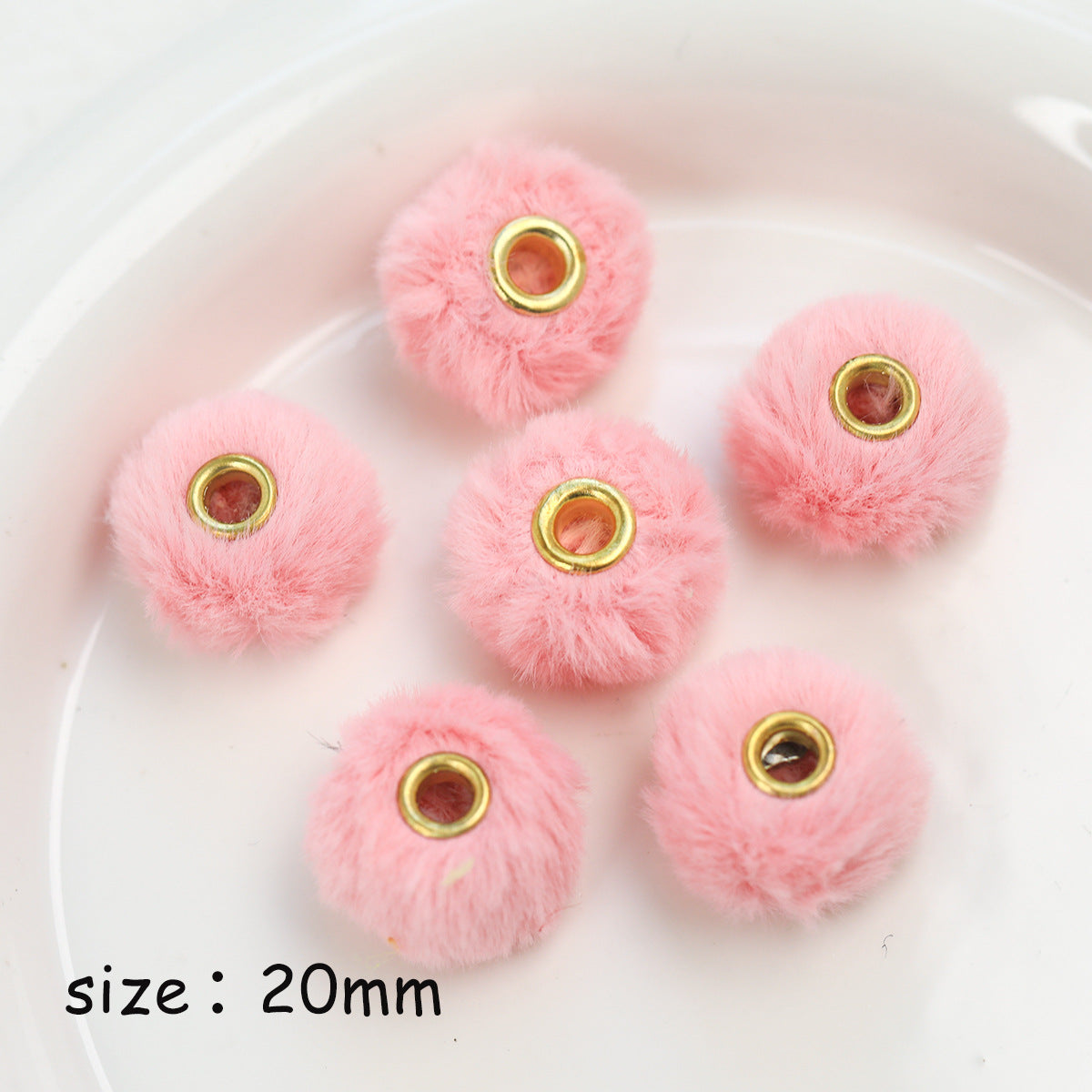 Colorful Perforated Pom Pom Spacer Beads DIY