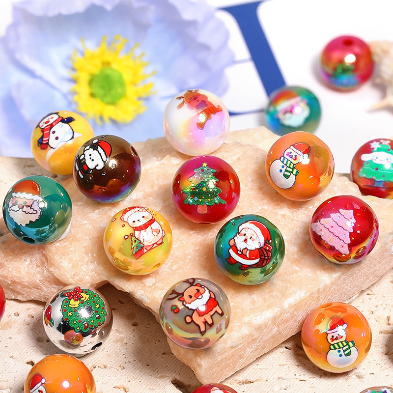 New Acrylic Christmas Colorful Beads DIY
