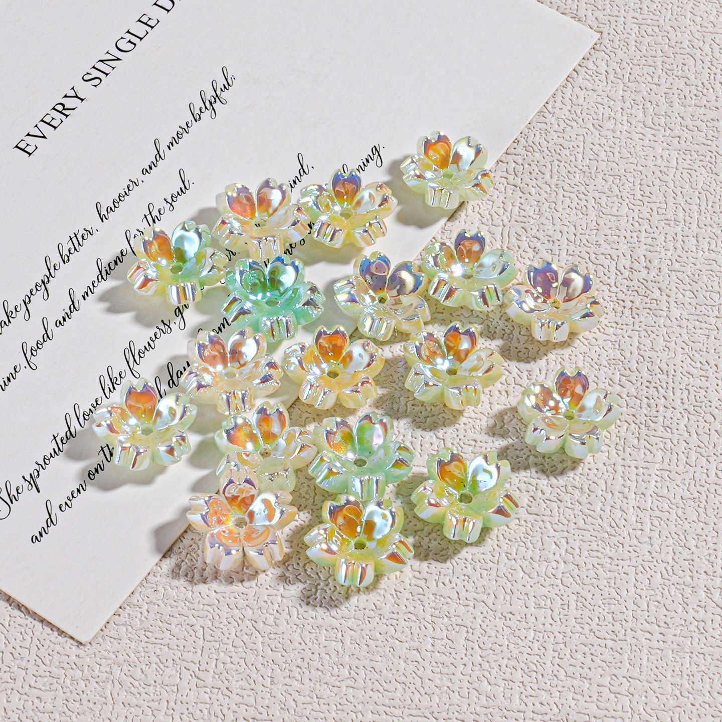 Cherry Blossom Transparent Beaded Hanging Chain Spacer Accessories