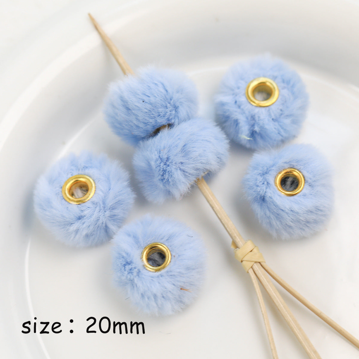 Colorful Perforated Pom Pom Spacer Beads DIY