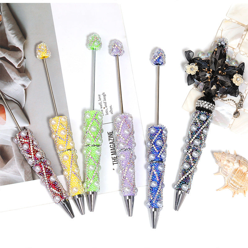 Shiny Bubble Beaded Pen With Diamond