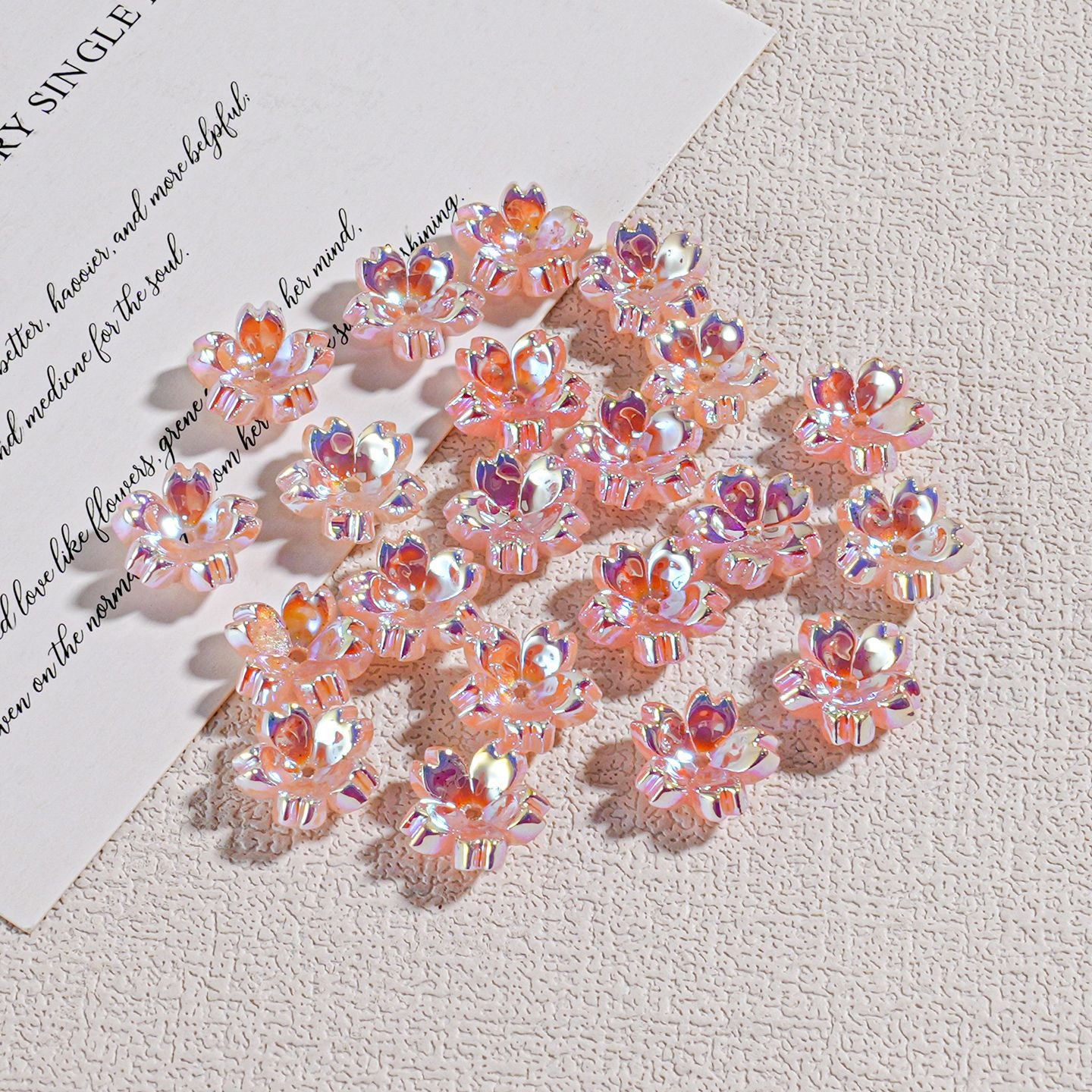 Cherry Blossom Transparent Beaded Hanging Chain Spacer Accessories