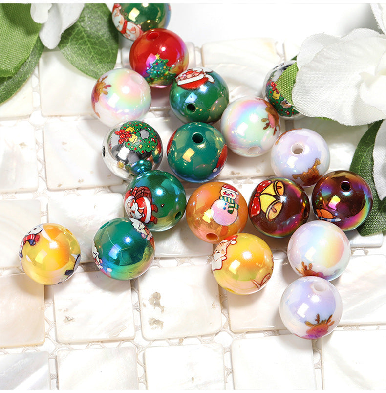 New Acrylic Christmas Colorful Beads DIY