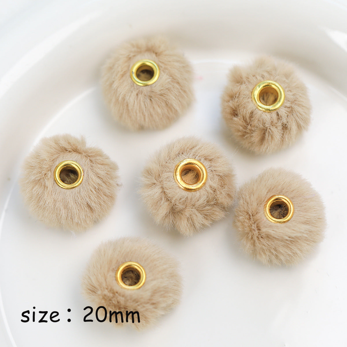 Colorful Perforated Pom Pom Spacer Beads DIY